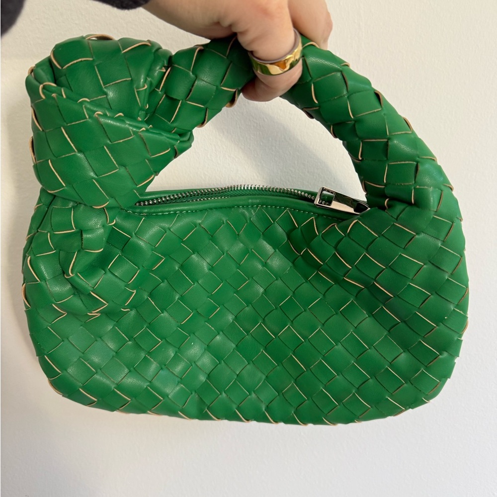 Green Woven Handbag
